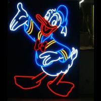 Donald Duck Leuchtreklame