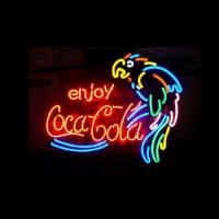 Enjoy Coca Cola Parrot Bier Bar Offen Leuchtreklame
