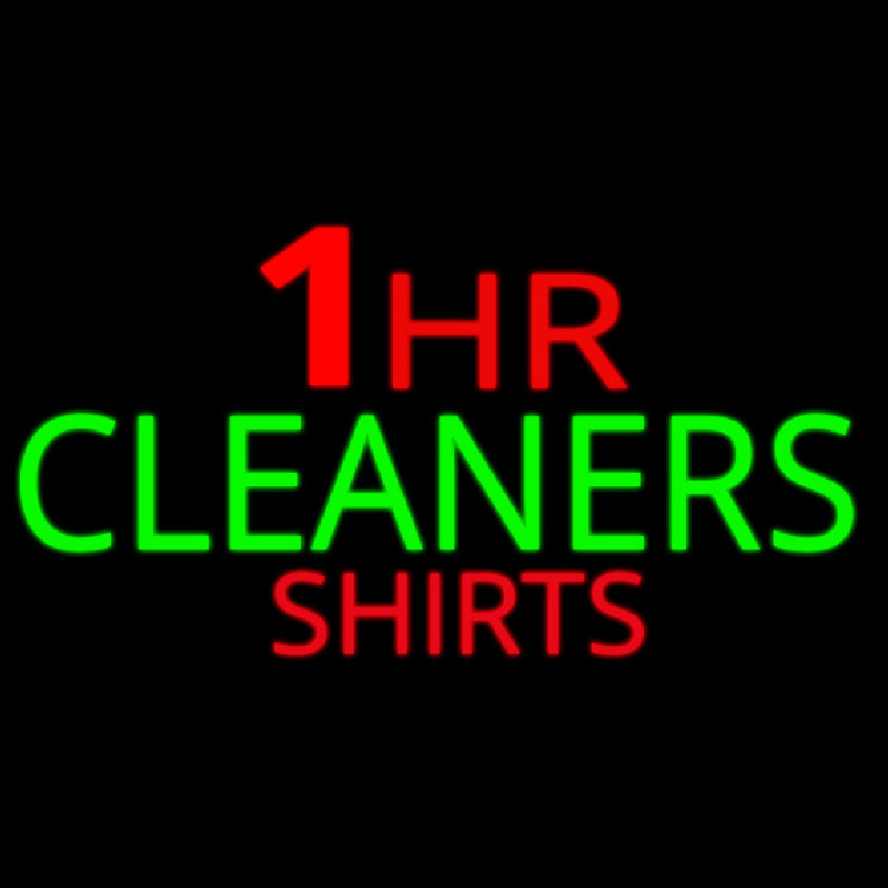 1 Hr Cleaners Shirt Leuchtreklame