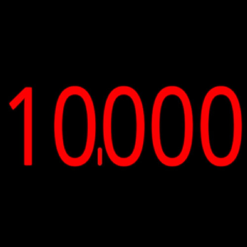 10000 Red Leuchtreklame