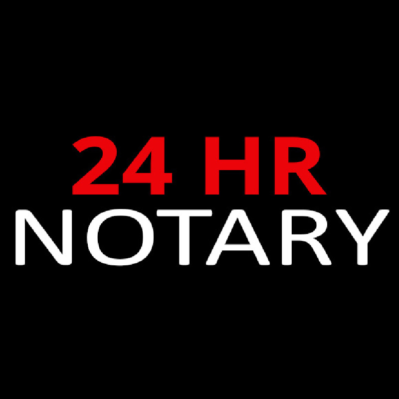 24 Hr Notary Leuchtreklame