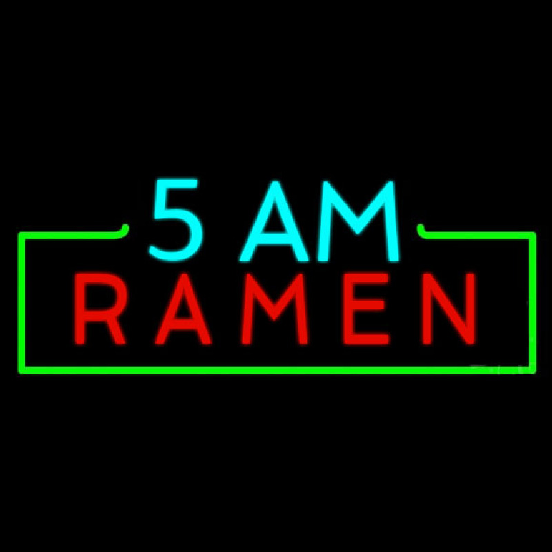 5 Am Ramen Leuchtreklame