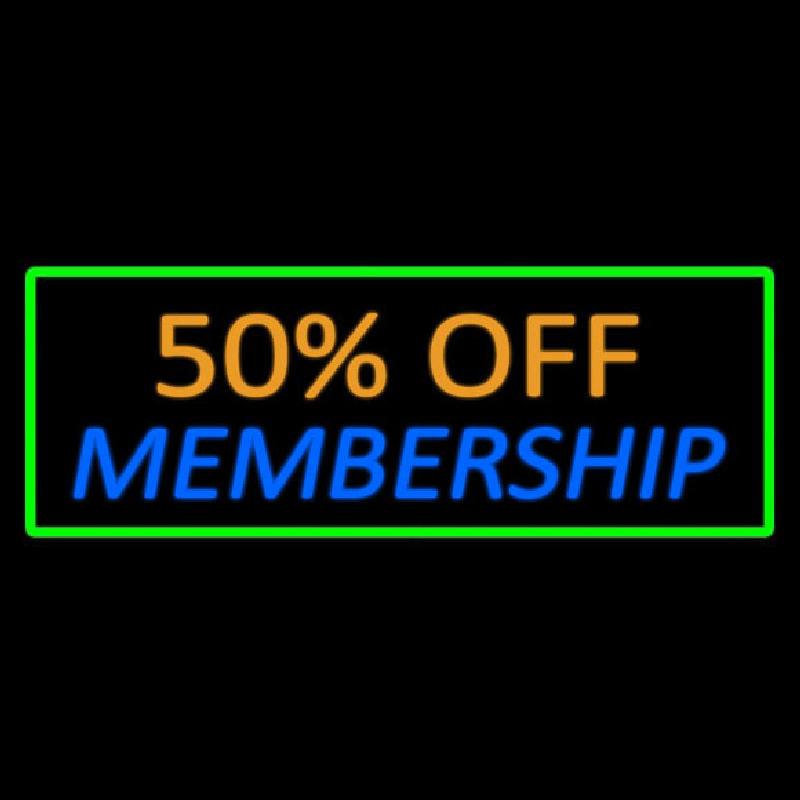 50 Off Membership Leuchtreklame