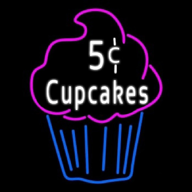 5c Cupcakes Leuchtreklame