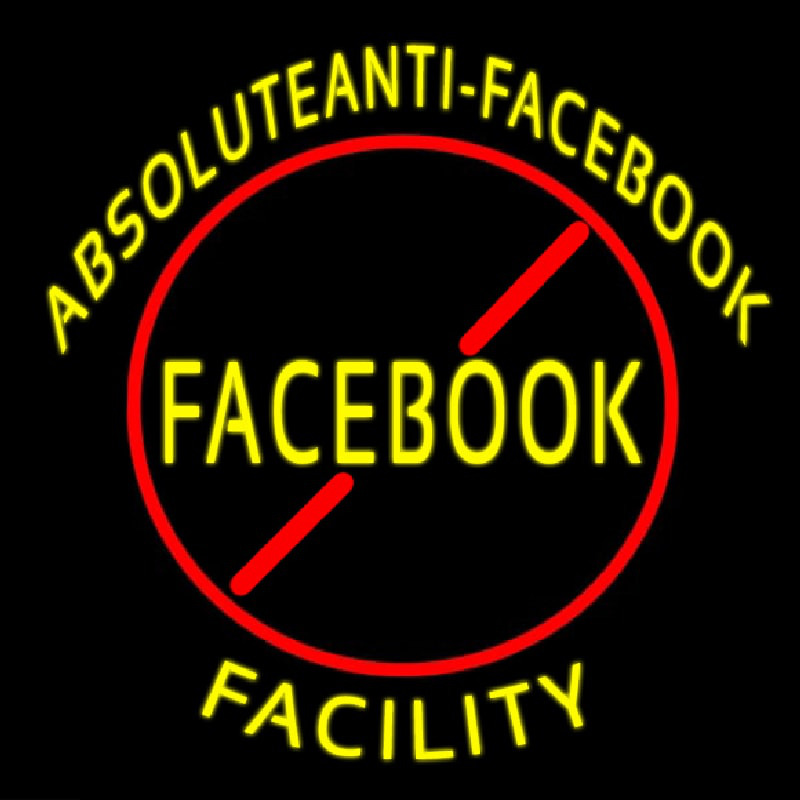 Absoluteanti Facebook Facilty Leuchtreklame