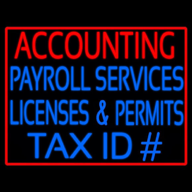 Accounting Payroll Leuchtreklame