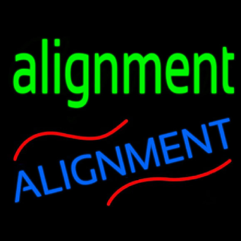 Alignment Leuchtreklame