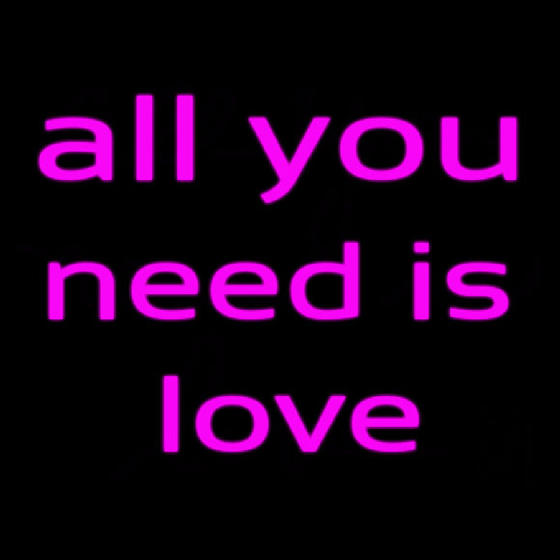 All You Need Is Love Leuchtreklame