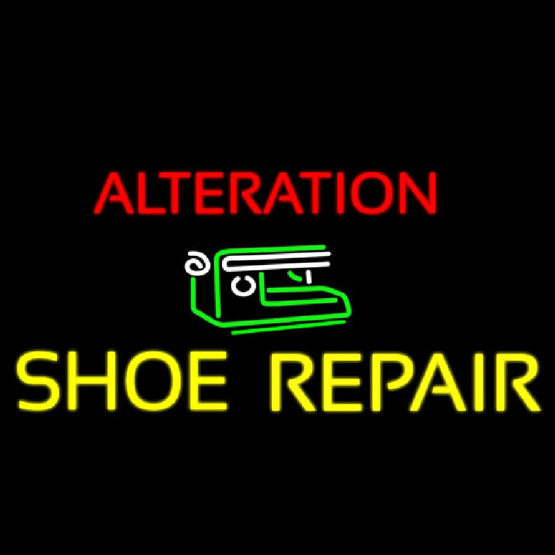 Alteration Shoe Repair Leuchtreklame