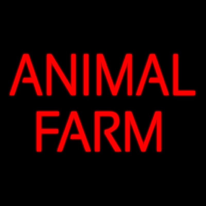 Animal Farm Block Leuchtreklame