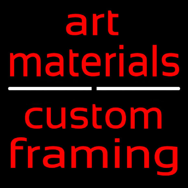 Art Materials Custom Framing Leuchtreklame