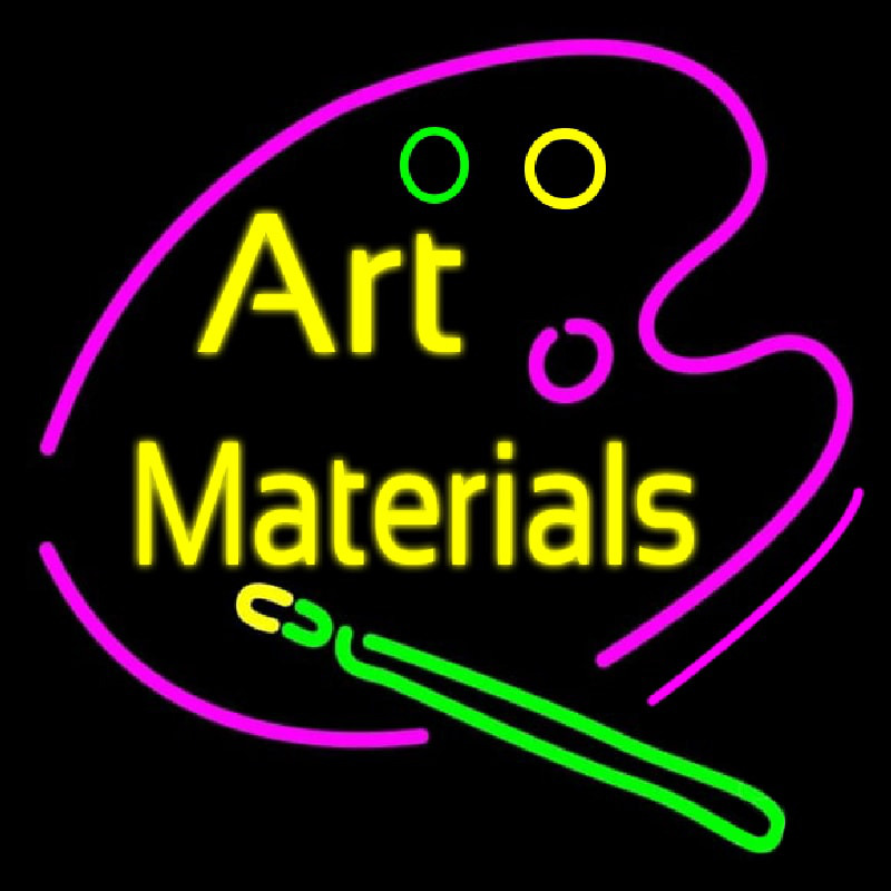 Art Materials Leuchtreklame