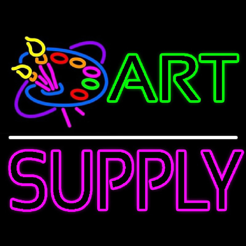 Art Supply With Logo 1 Leuchtreklame