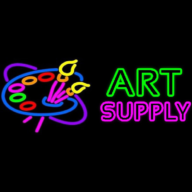 Art Supply With Logo Leuchtreklame