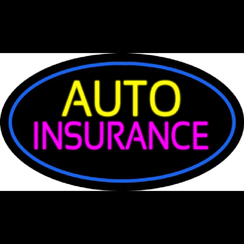 Auto Insurance Blue Oval Leuchtreklame