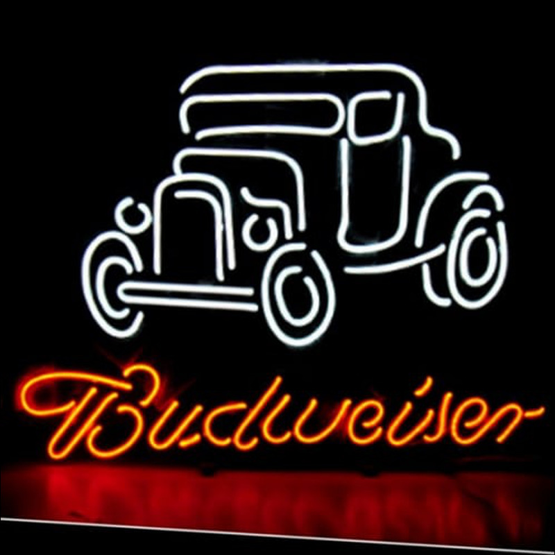 BUDWEISER VINTAGE CAR Leuchtreklame