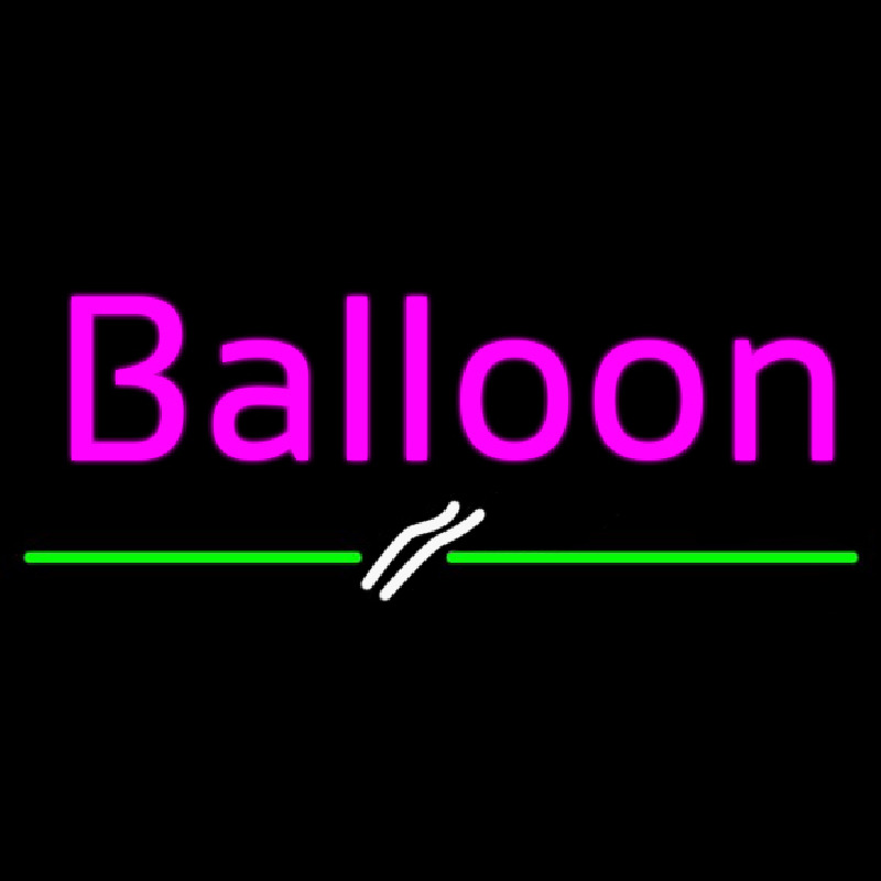 Balloon Line Green Leuchtreklame