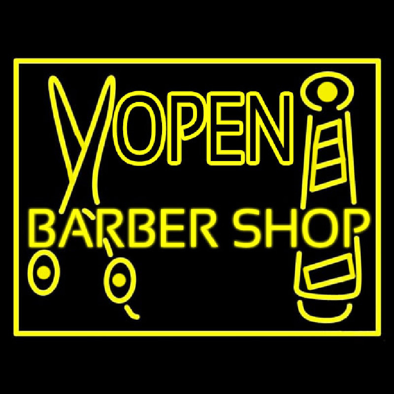 Barber Shop Open Leuchtreklame