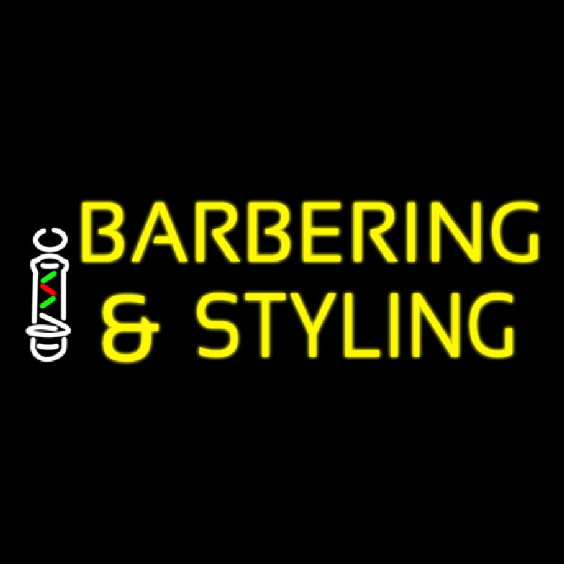 Barbering And Styling Leuchtreklame