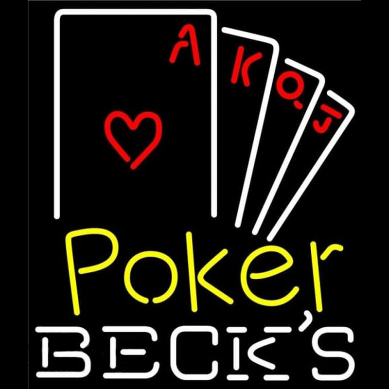 Becks Poker Ace Series Beer Sign Leuchtreklame