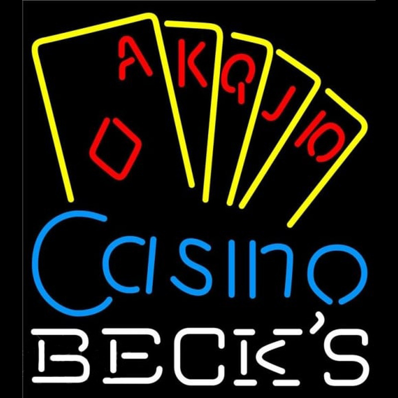 Becks Poker Casino Ace Series Beer Sign Leuchtreklame