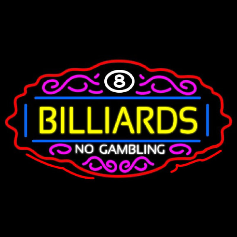 Billiards No Gambling 1 Leuchtreklame