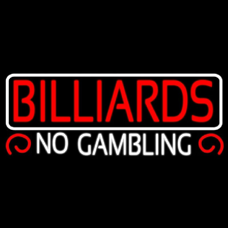 Billiards No Gambling 2 Leuchtreklame