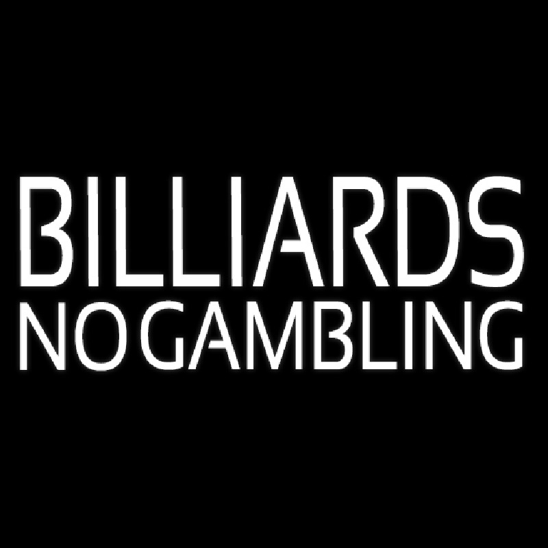 Billiards No Gambling 3 Leuchtreklame