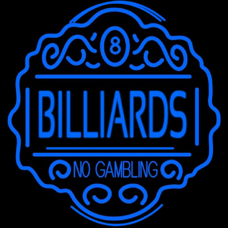 Billiards No Gambling Leuchtreklame