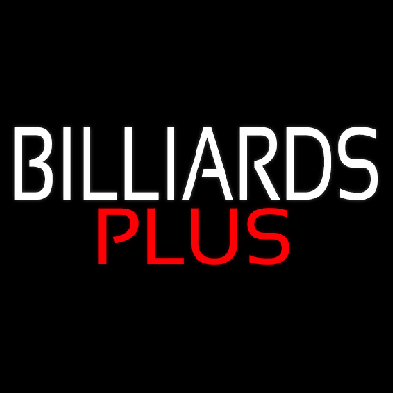 Billiards Plus 2 Leuchtreklame