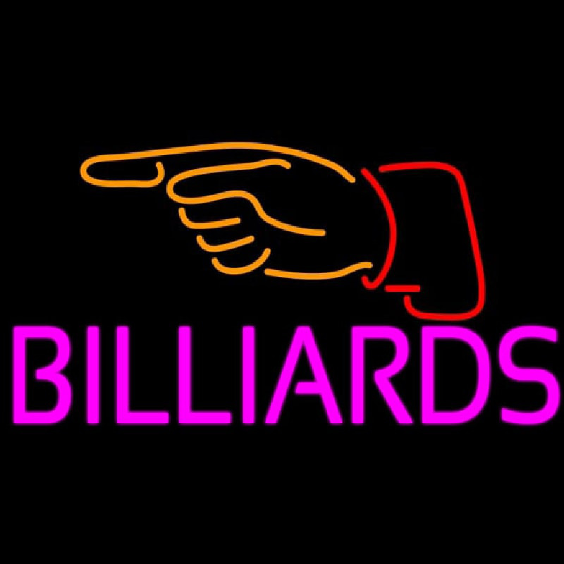 Billiards With Hand Logo 1 Leuchtreklame