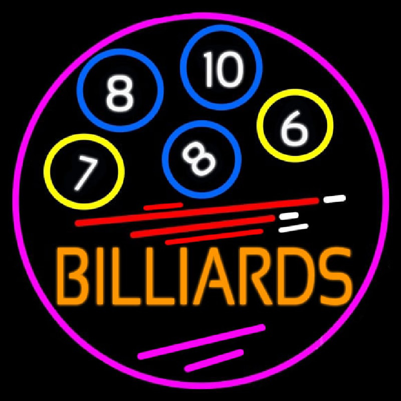 Billiards With Logo 2 Leuchtreklame