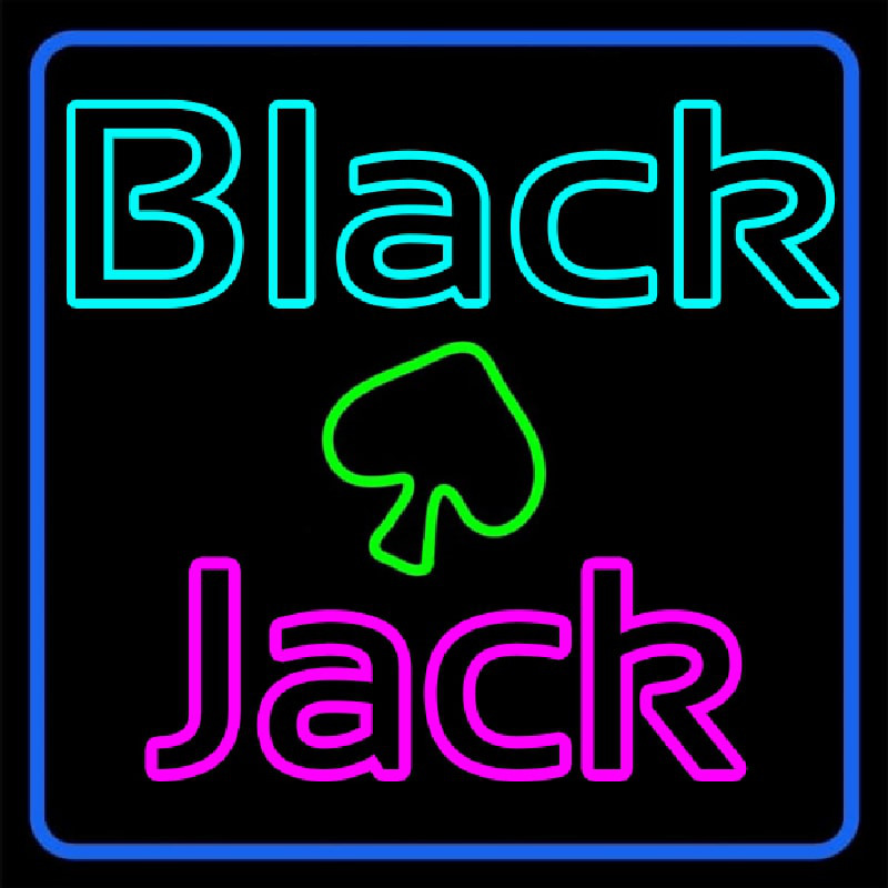 Blackjack Poker Neon Leuchtreklame