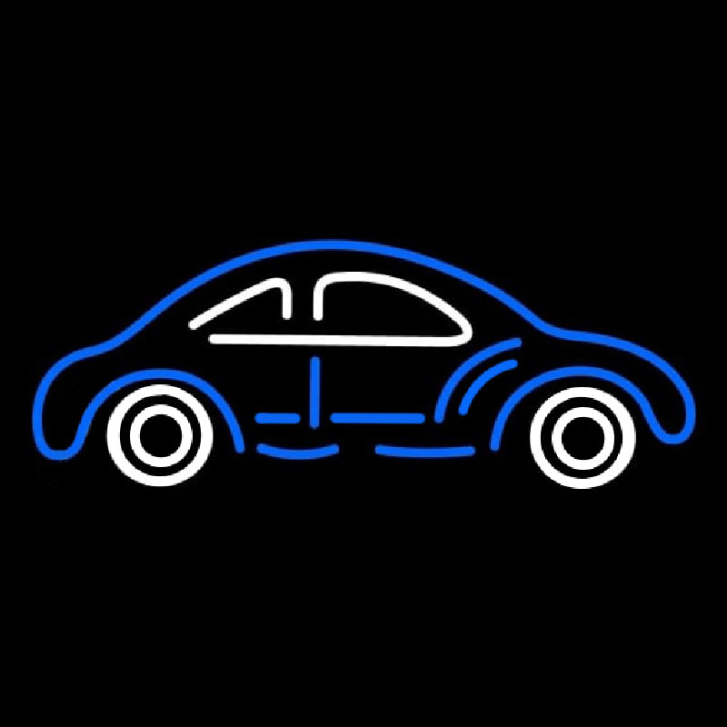 Blue And White Car Logo Leuchtreklame