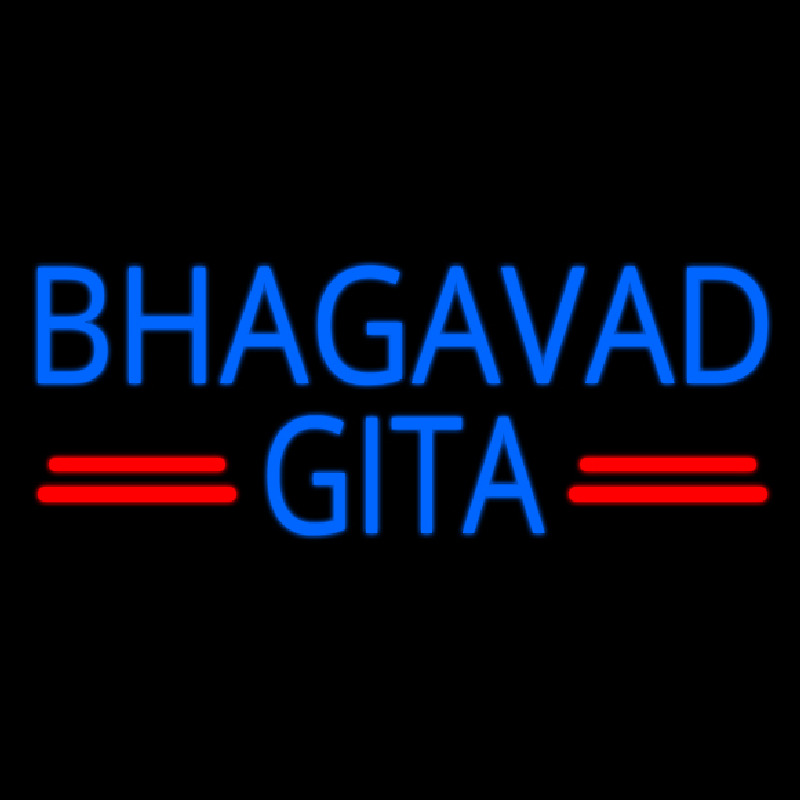 Blue Bhagavad Gita Leuchtreklame