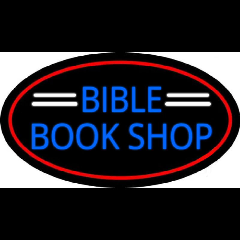 Blue Bible Book Shop Leuchtreklame