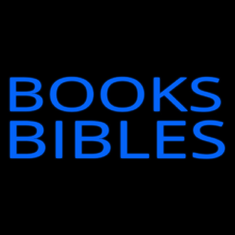 Blue Books Bibles Leuchtreklame