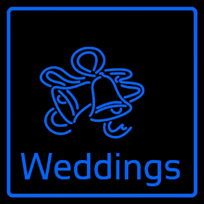 Blue Border Weddings Bell Leuchtreklame