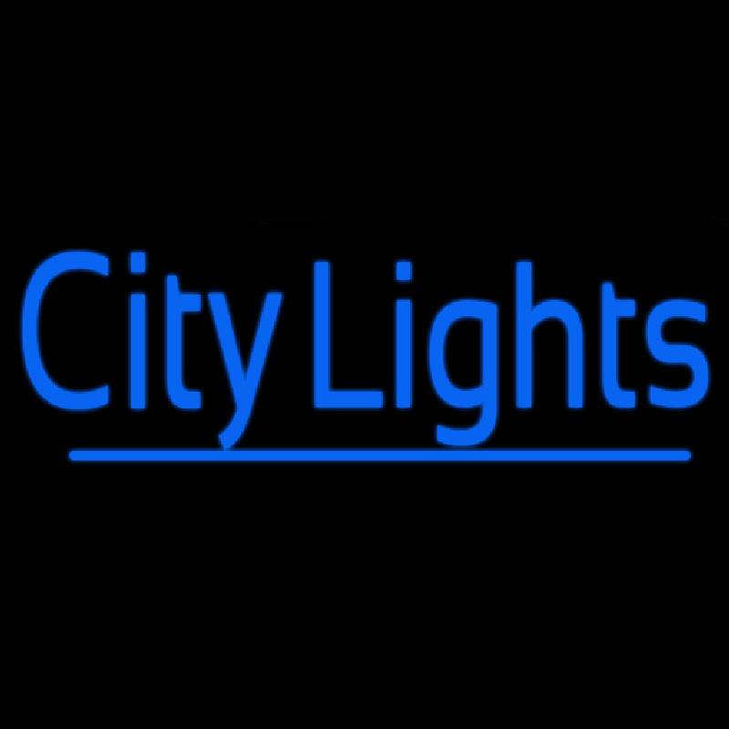 Blue City Lights Leuchtreklame