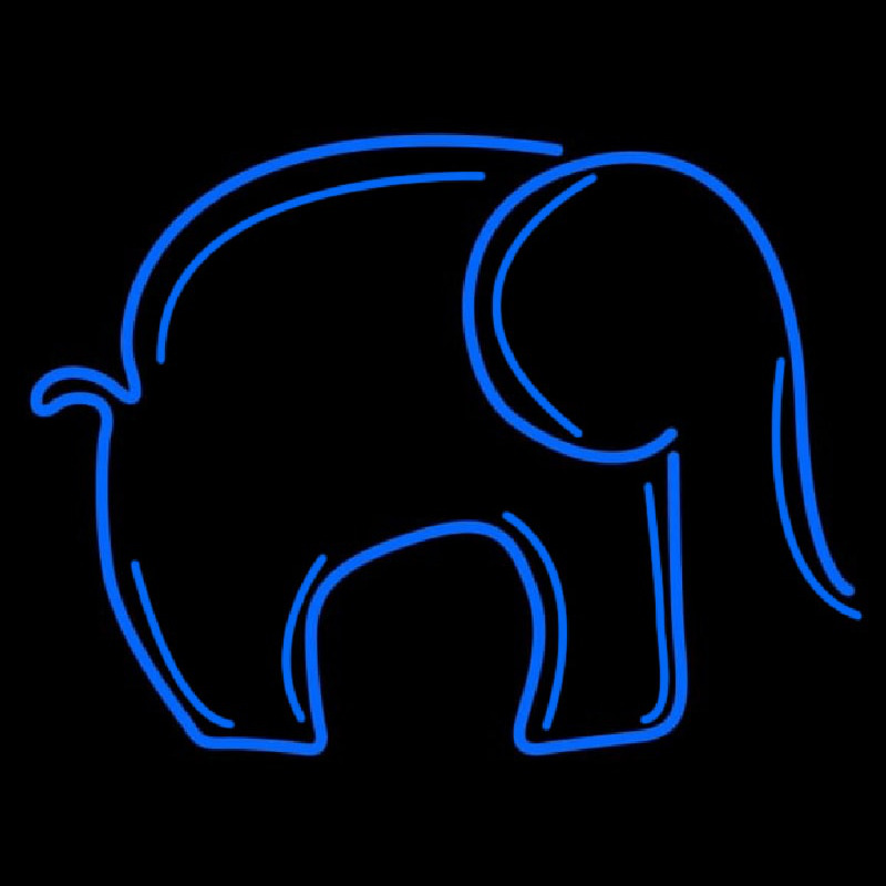 Blue Elephant Leuchtreklame