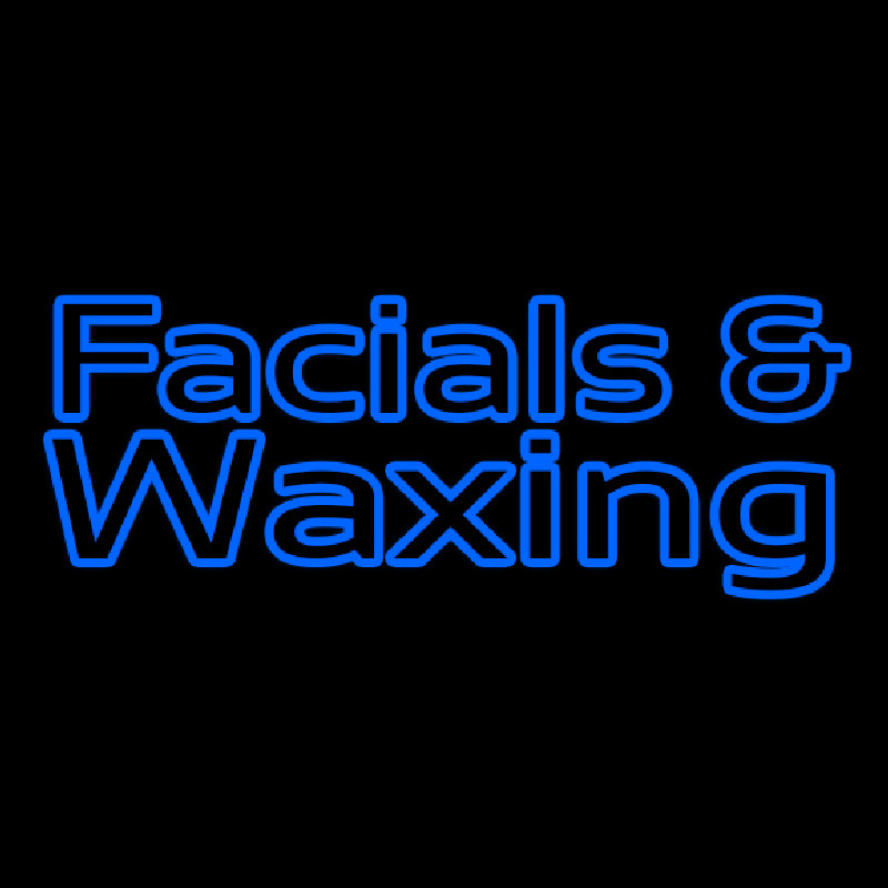 Blue Facial And Wa ing Leuchtreklame