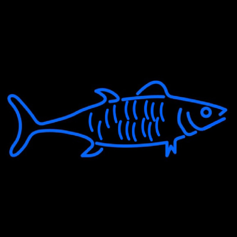 Blue Fish Logo Leuchtreklame