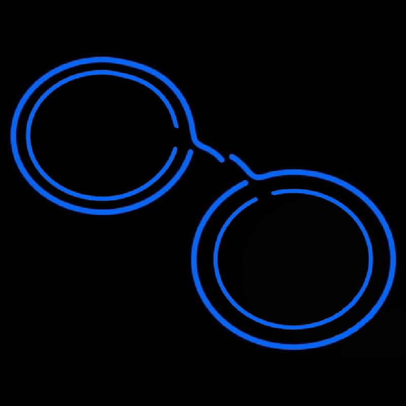 Blue Glasses Logo Leuchtreklame