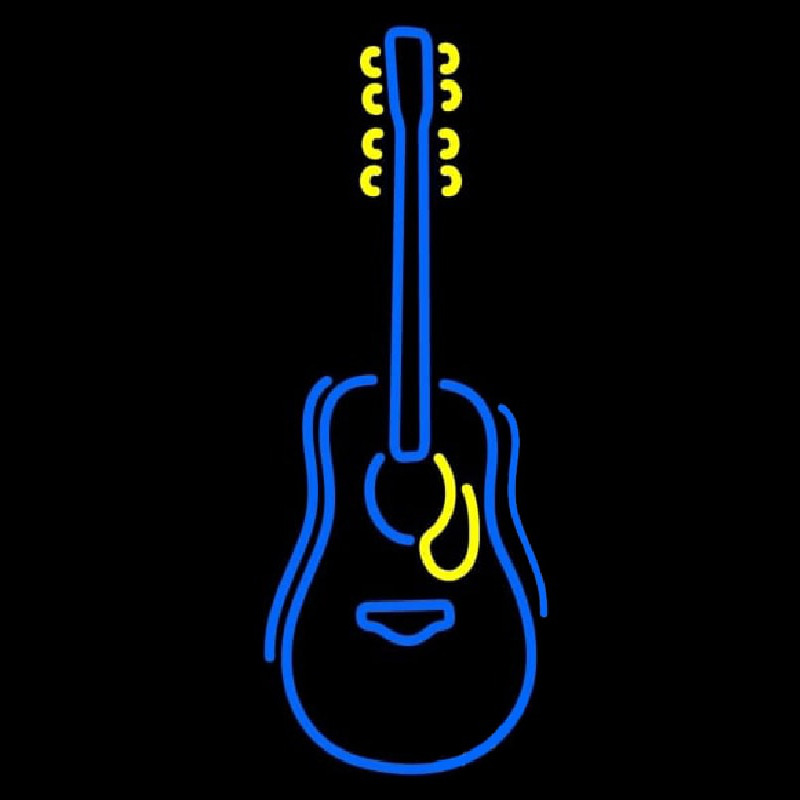 Blue Guitar Logo Leuchtreklame