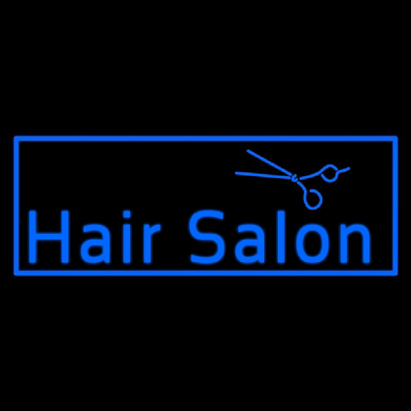 Blue Hair Salon Logo Leuchtreklame