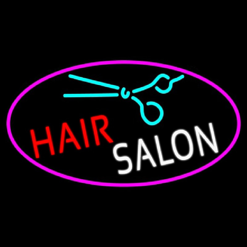 Blue Hair Salon Logo Leuchtreklame