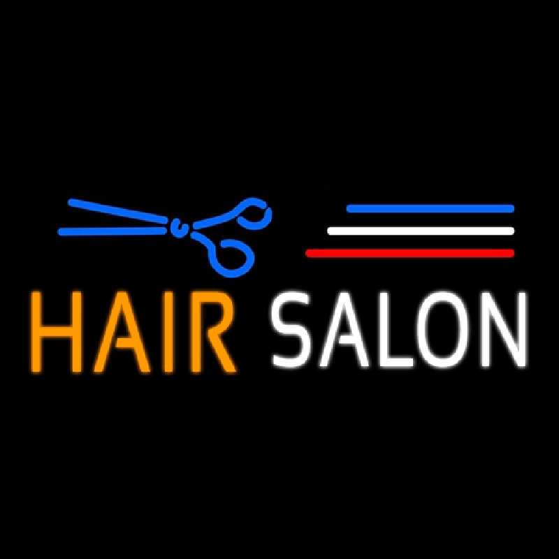 Blue Hair Salon Logo Leuchtreklame