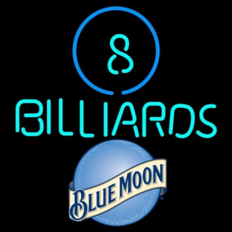 Blue Moon Ball Billiards Pool Beer Sign Leuchtreklame