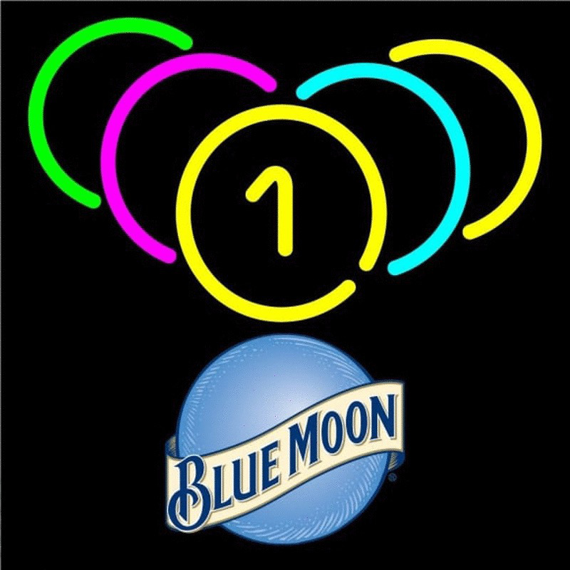 Blue Moon Billiard Rack Pool Beer Sign Leuchtreklame