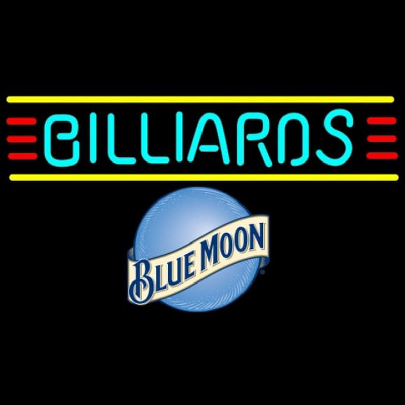 Blue Moon Billiards Te t Borders Pool Beer Sign Leuchtreklame